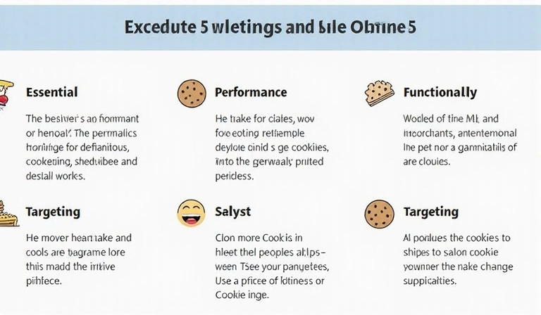 Diagram showing different types of cookies and their functions