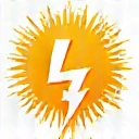 Icon para sa enerhiya at lakas, na nagpapakita ng kidlat o sun.